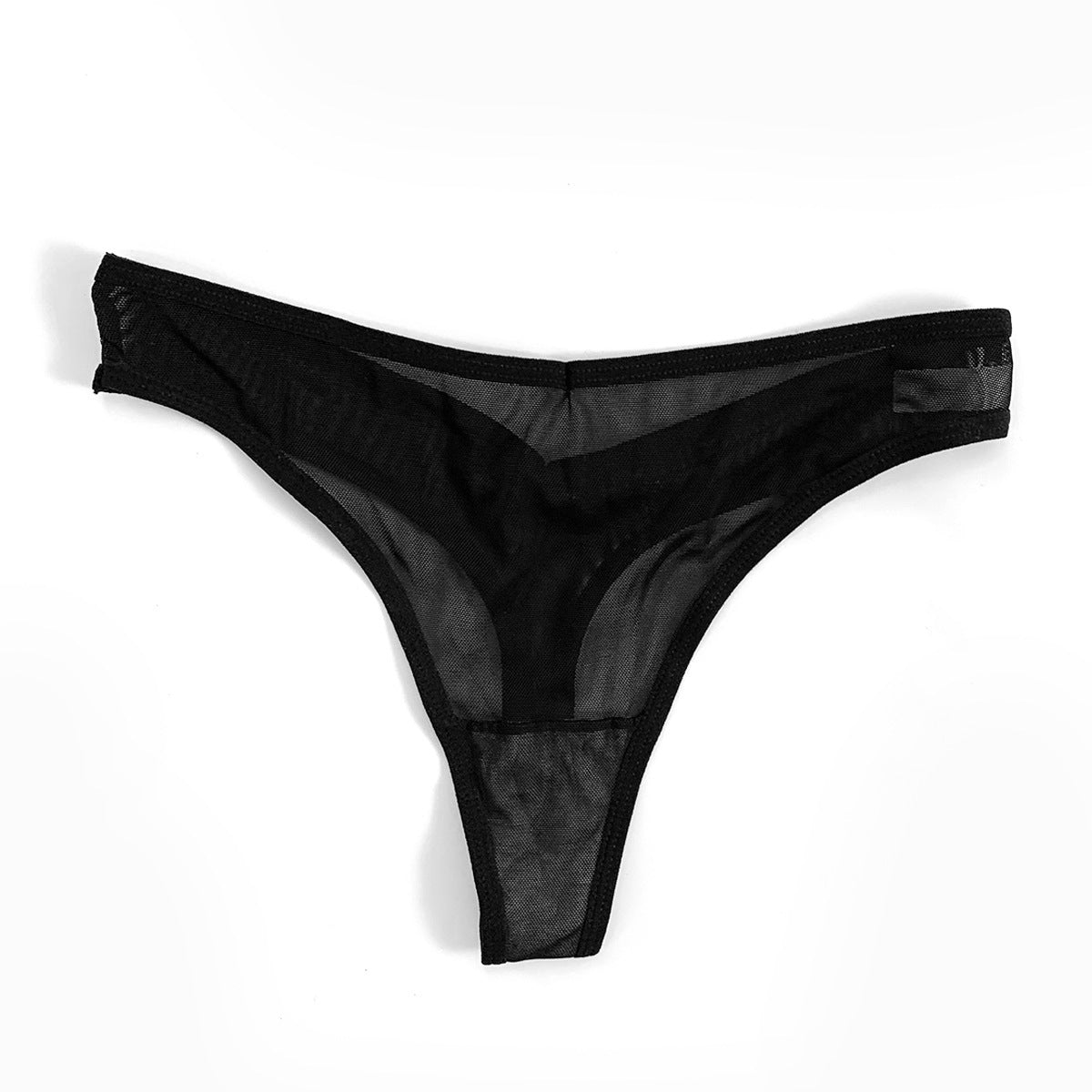 Sheer low-waist underwear with delicate design