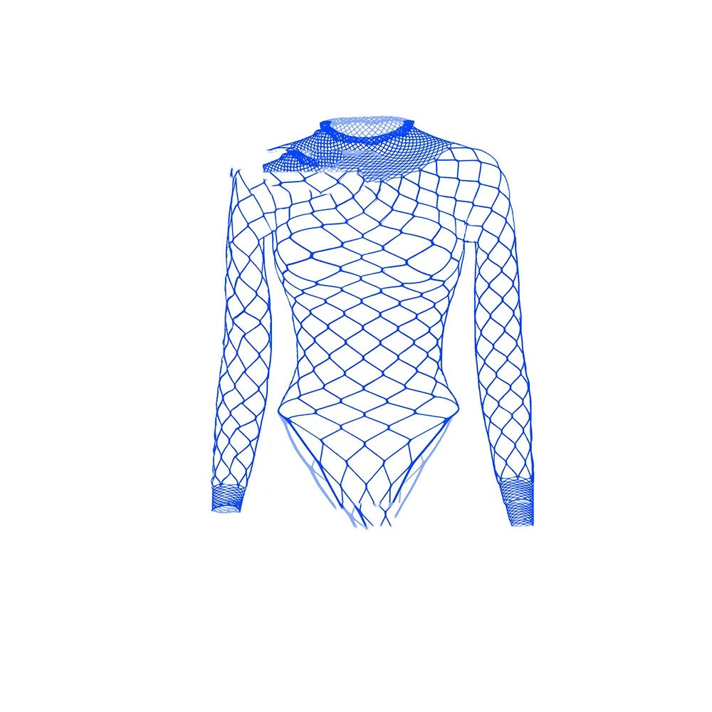 Fishnet ripped mesh bodysuit lingerie