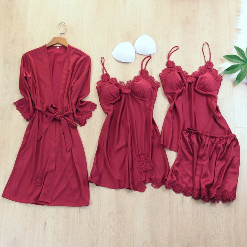 Lace sexy lingerie four-piece sets