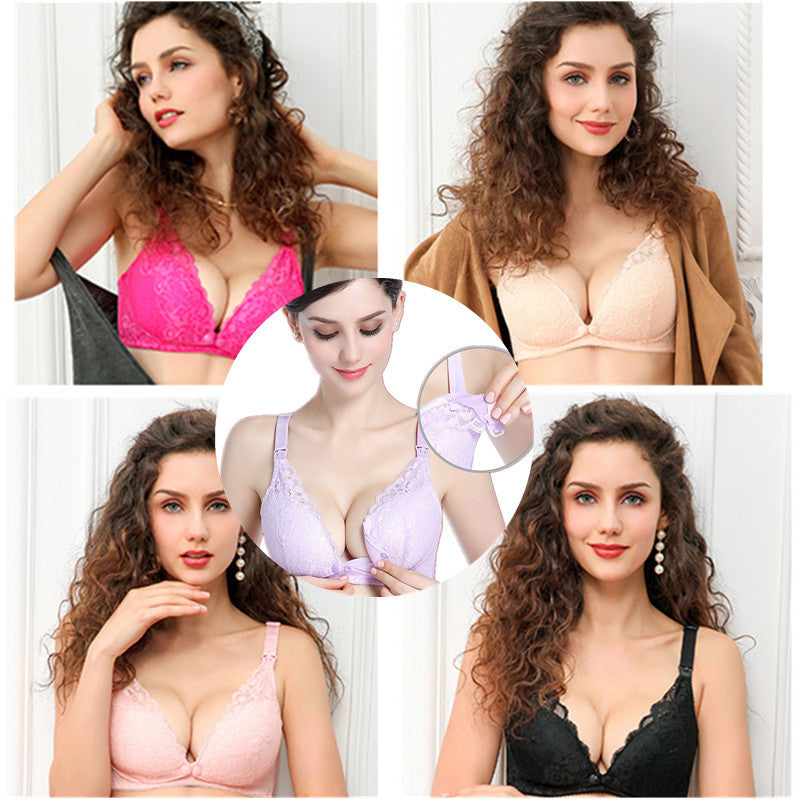 Lace cotton maternity nursing bras