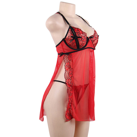Halter sexy lace adjustable strap nightdresses