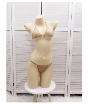 Alluring transparent lace hollow three-point bikinis
