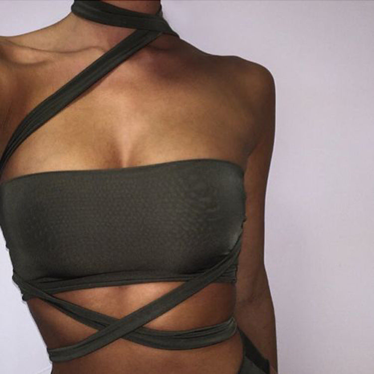 Glamorous bundled wind split two-piece bikinis