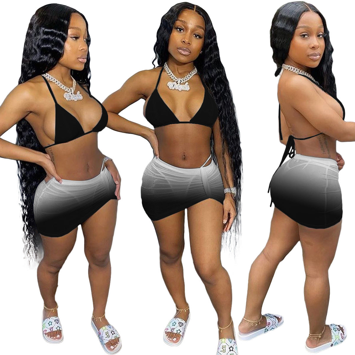 Fashion sexy summer gradient bikinis