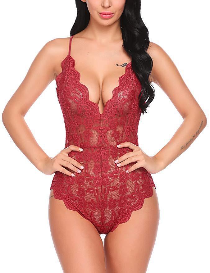 Lingerie lace coveralls