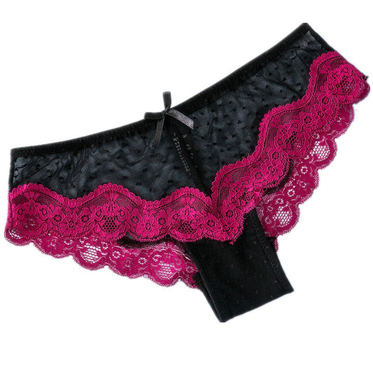 Low-waist mesh triangle panties