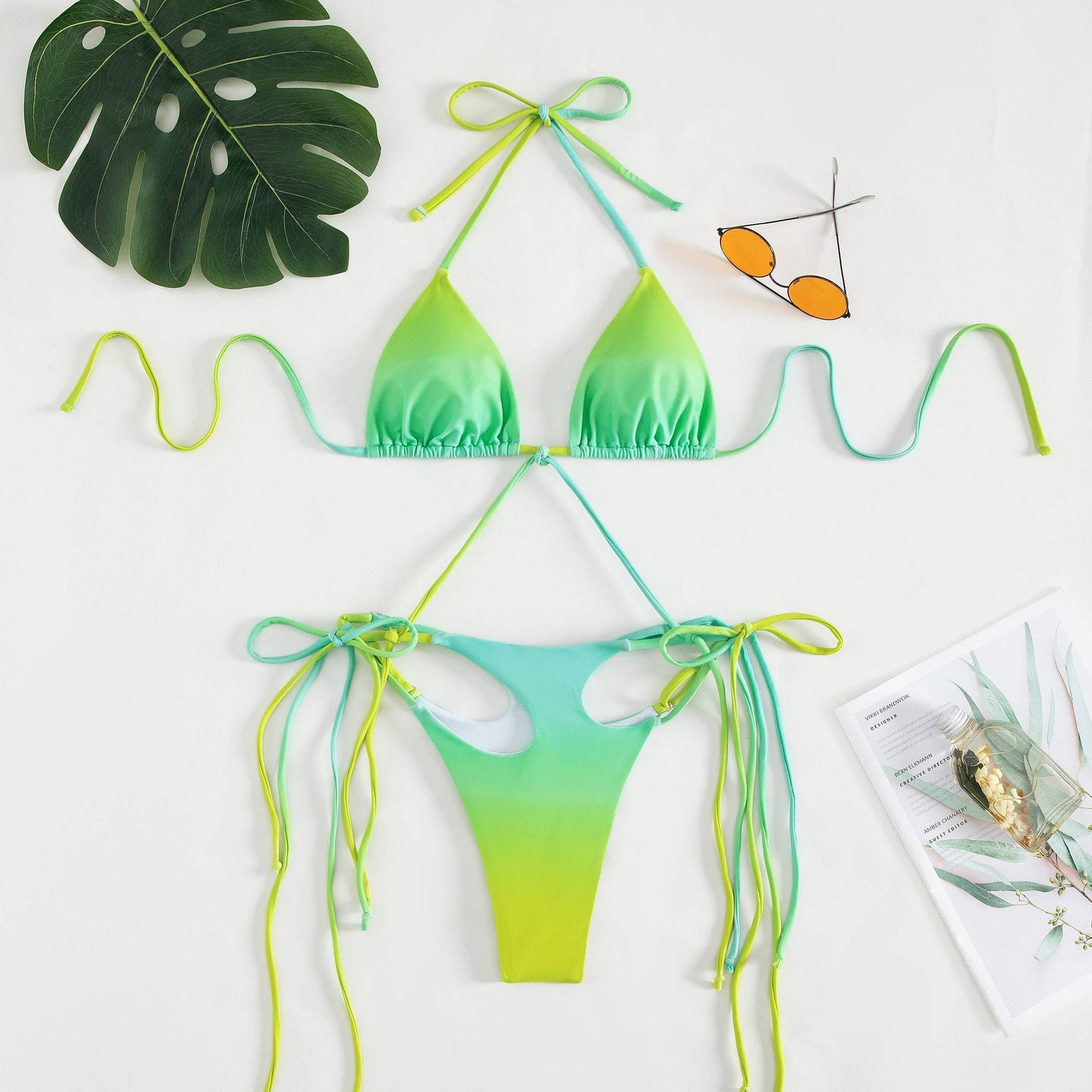 Tassel high elastic split bikini sets