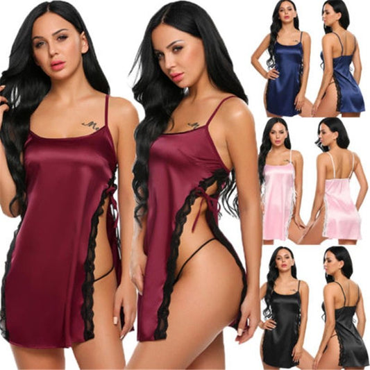 silk sexy lingerie nightdresses