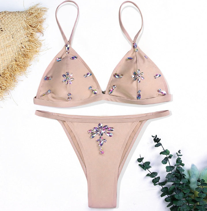 Glamorous bling diamond bikini sets