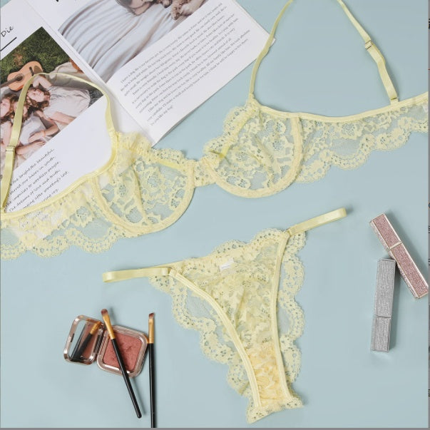 Underwire lace lingerie suit sets