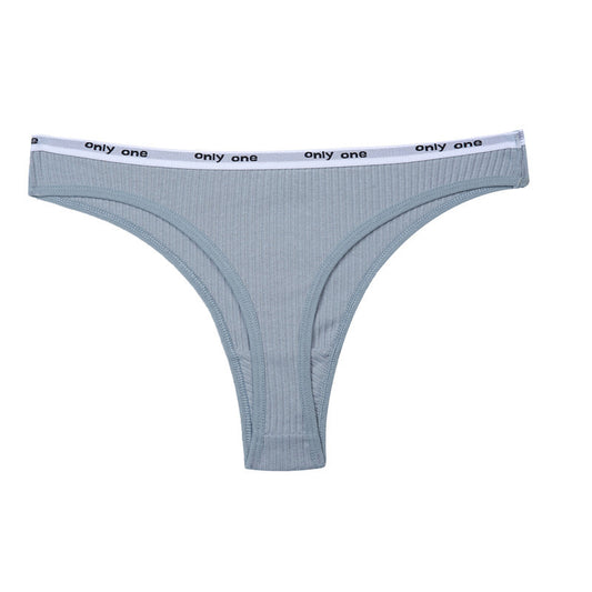Soft threaded cotton thong panties