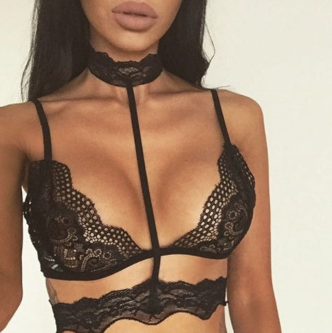 Hot sexy lace choker bralette sets