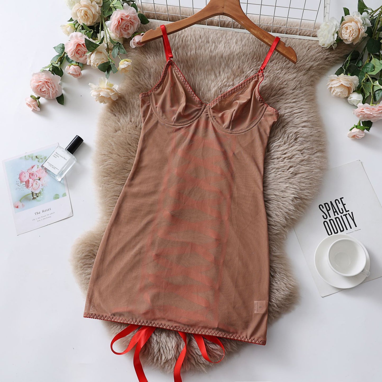 Transparent lace lingerie seductive jumpsuits