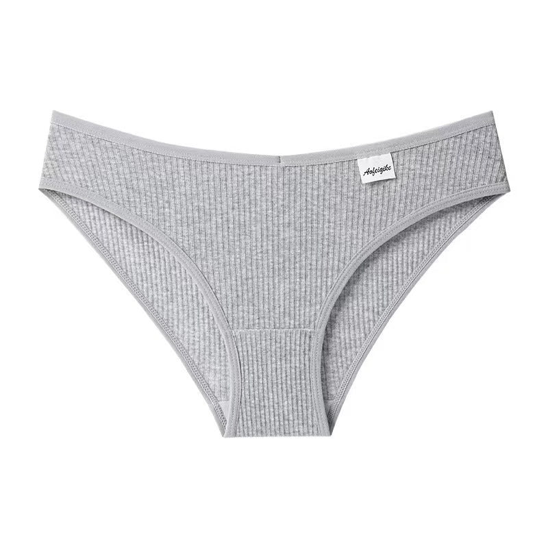 Mid-waist cotton underwear