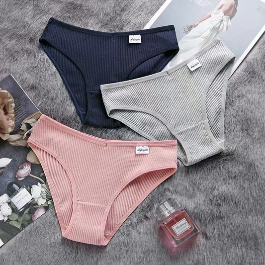 Mid-waist cotton underwear