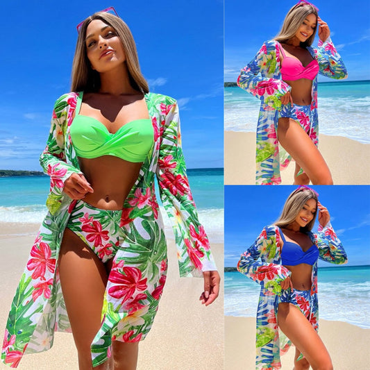 Sexy two-piece beach blouse bikini sets