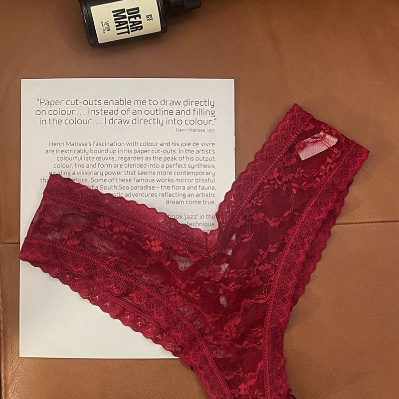 French-inspired transparent lace panties