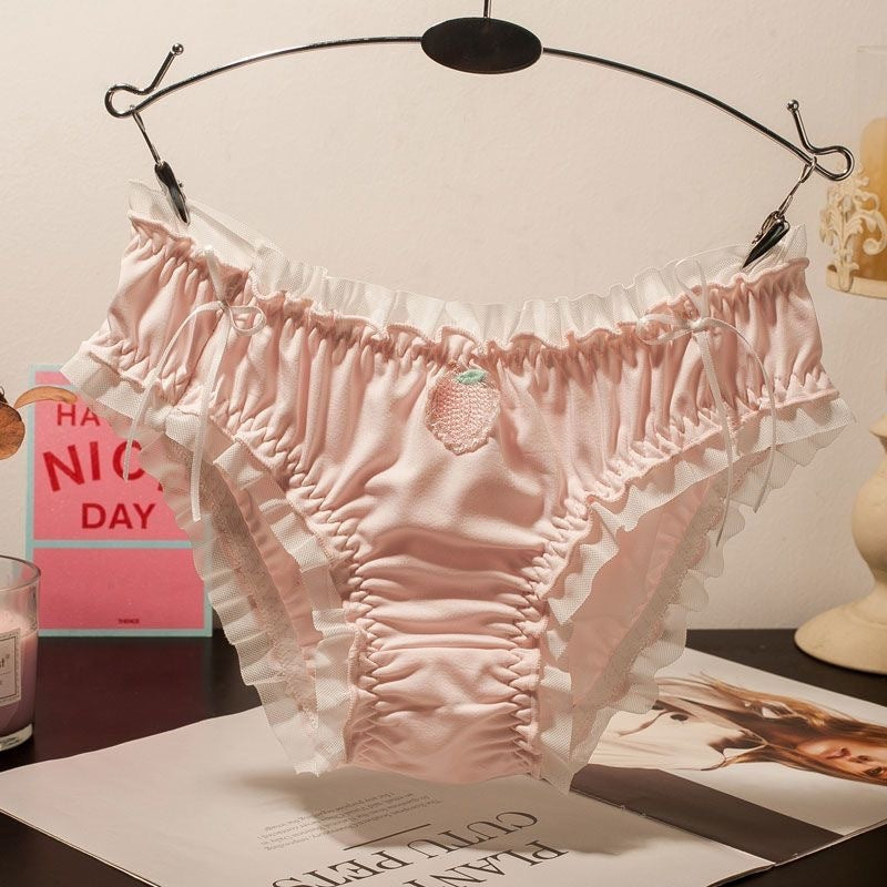 Romantic lace underwear with cute bow accents