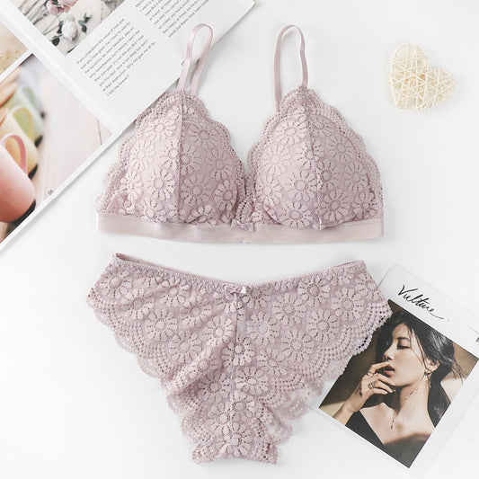 Lace bra and French lingerie sets