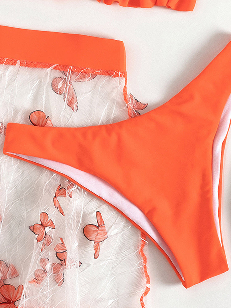 Three piece push-up bikinis