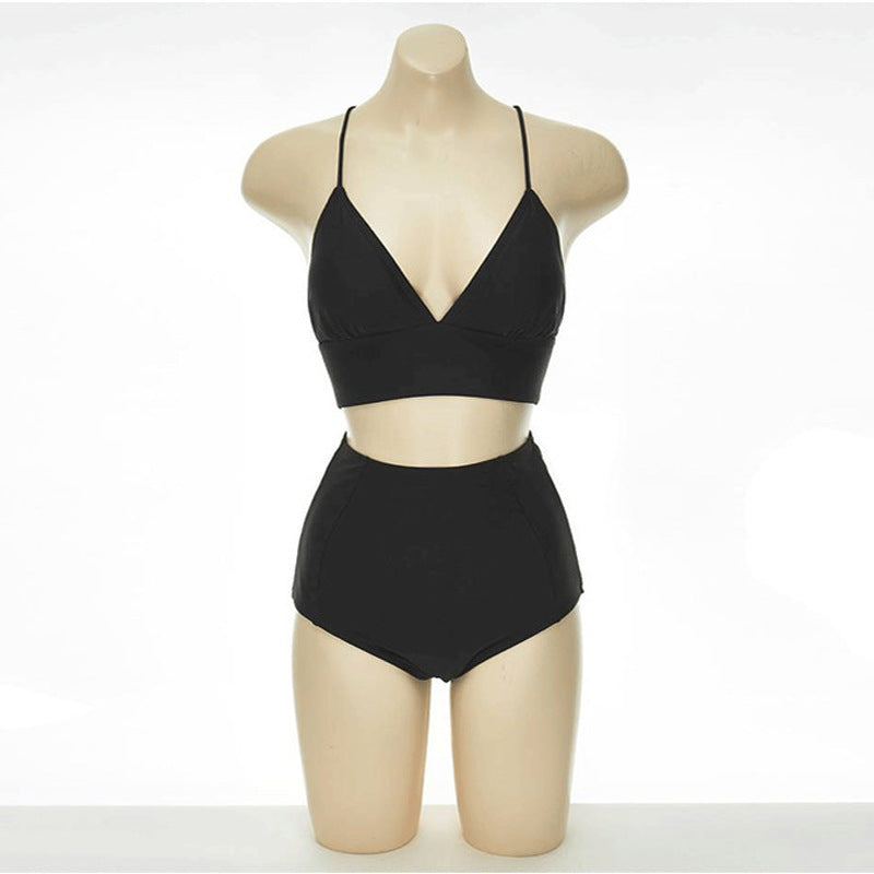 Sea side spa high-waist split bikinis