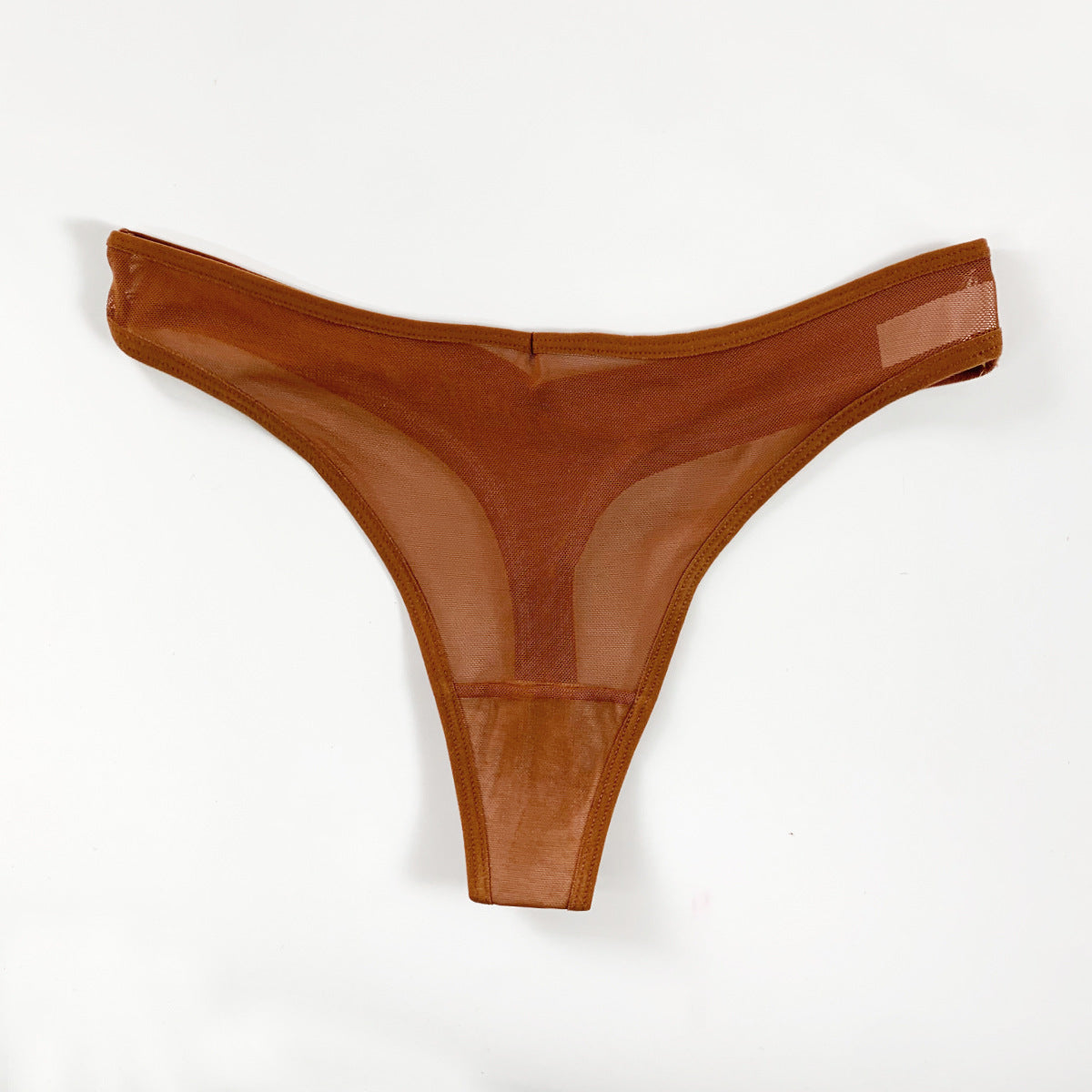 Sheer low-waist underwear with delicate design
