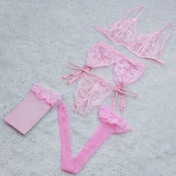 Lace lingerie sets without socks