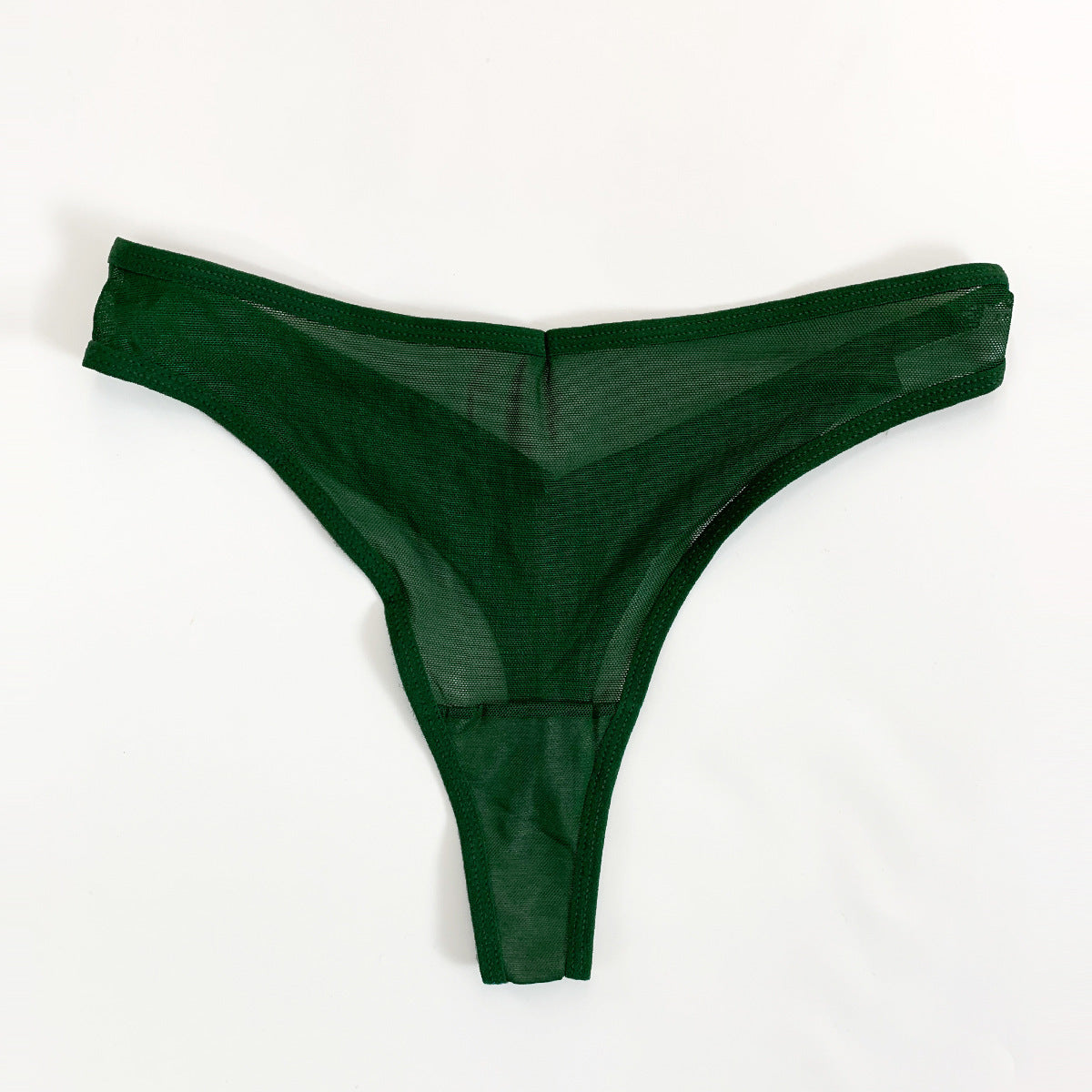 Sheer low-waist underwear with delicate design