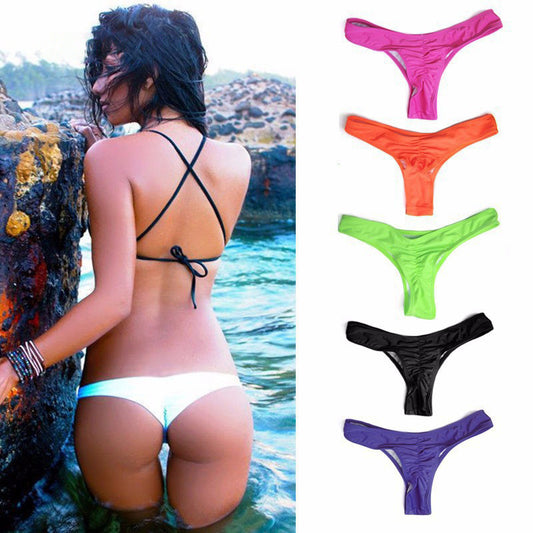 Pleated sexy bikini swimming trunks single