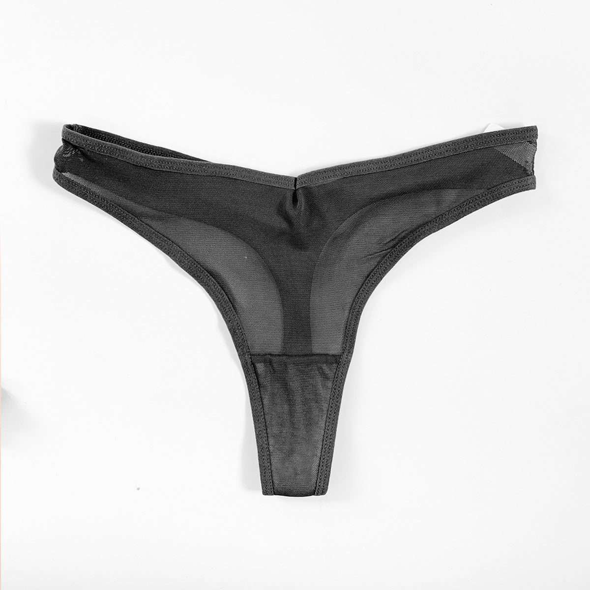 Sheer low-waist underwear with delicate design