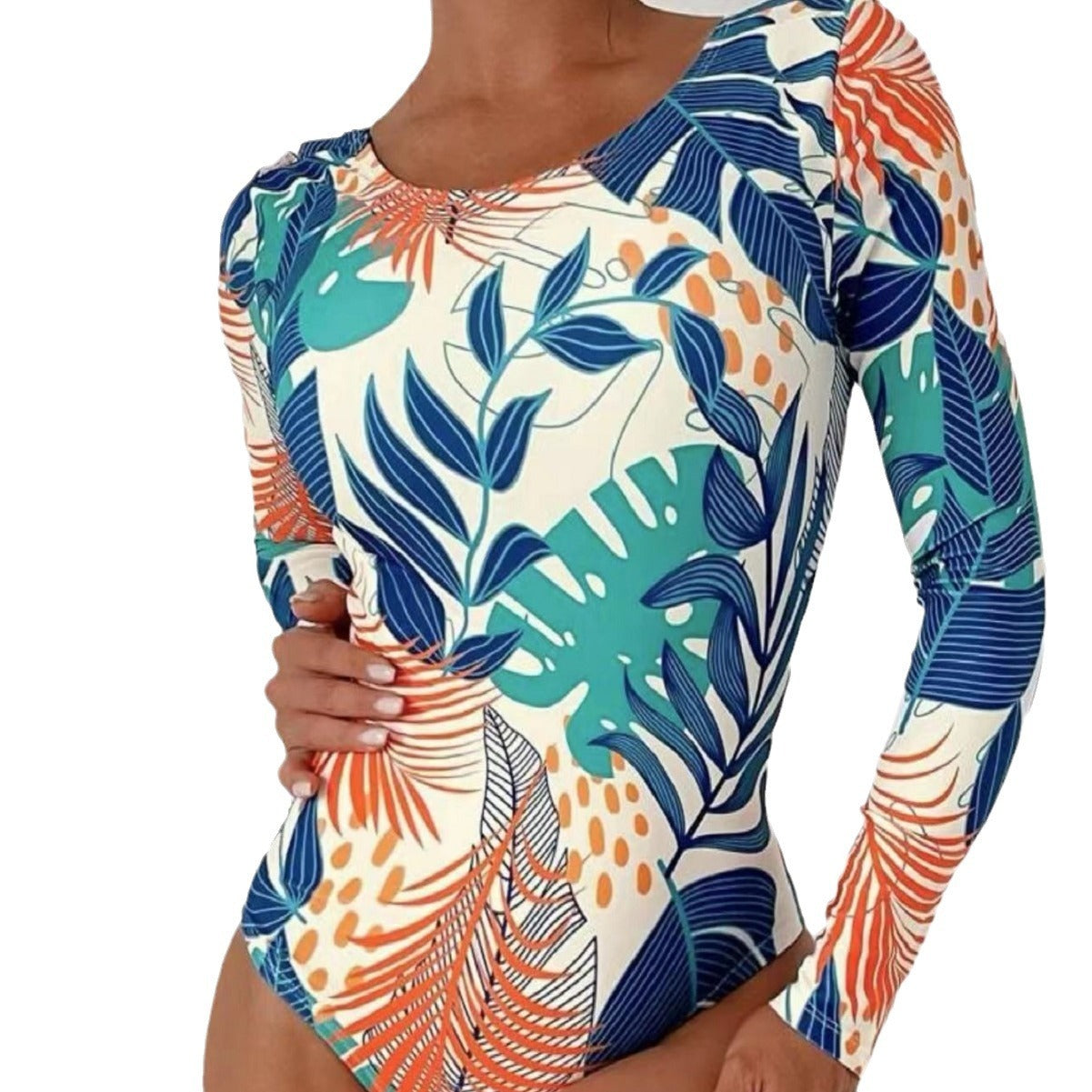 Bold printed backless one-piece bikinis