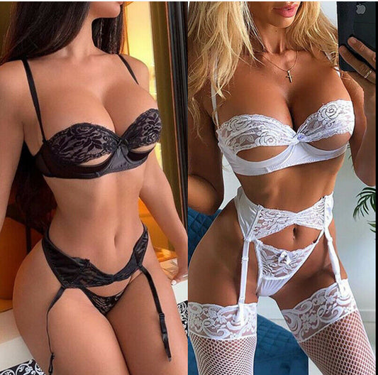 Sexy lingerie nightgown bra and panties sets