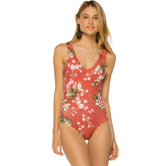Printed one-piece bikinis