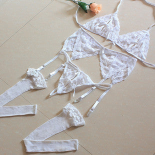 Lace lingerie sets without socks