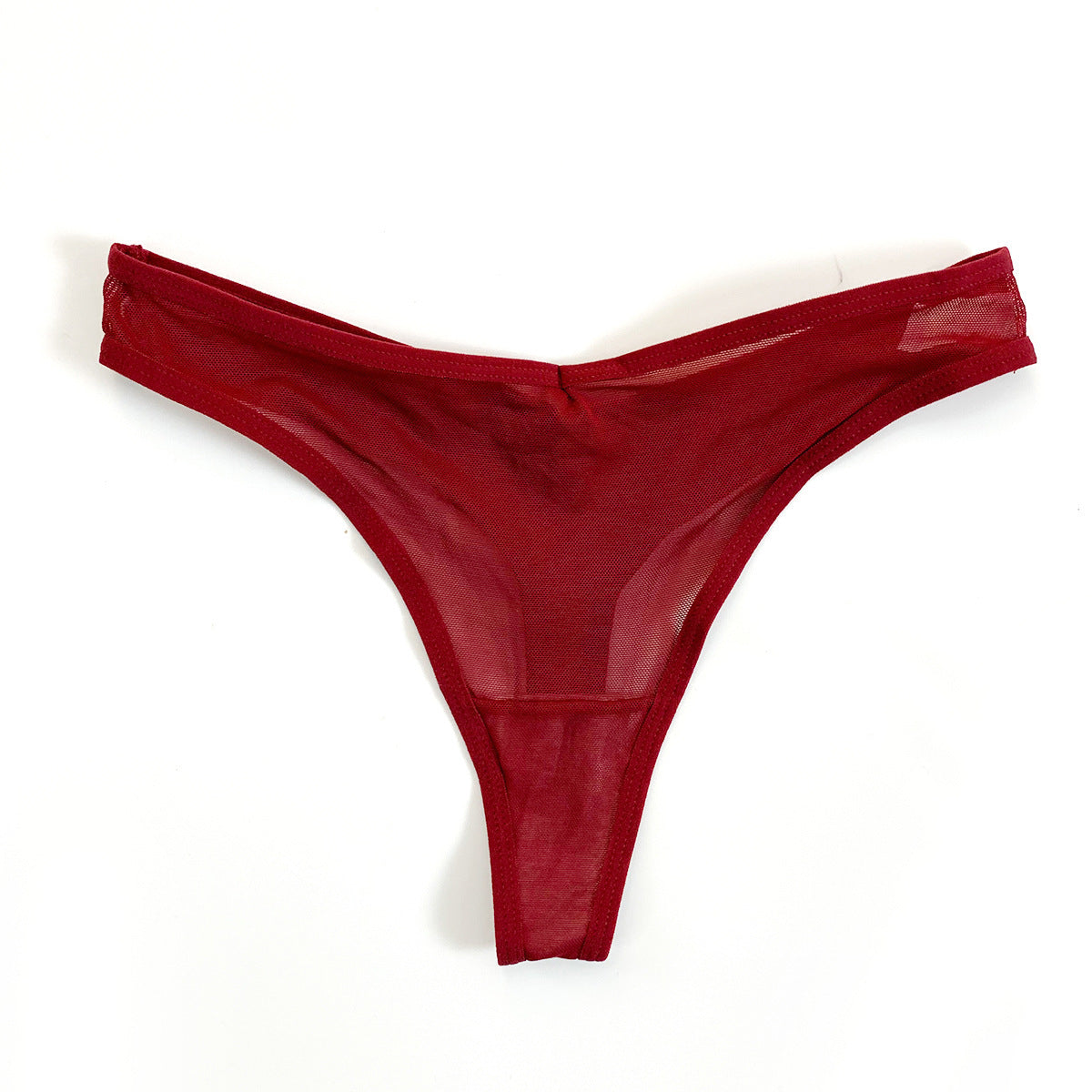 Sheer low-waist underwear with delicate design