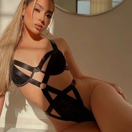 Lace perspective lingerie bodysuits