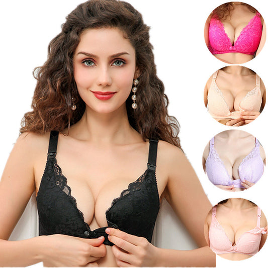 Lace cotton maternity nursing bras