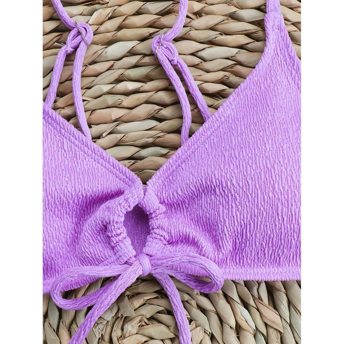 Elegant solid-color bikinis with padded support