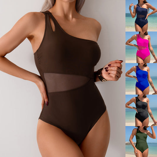 One-shoulder sports bikini sets
