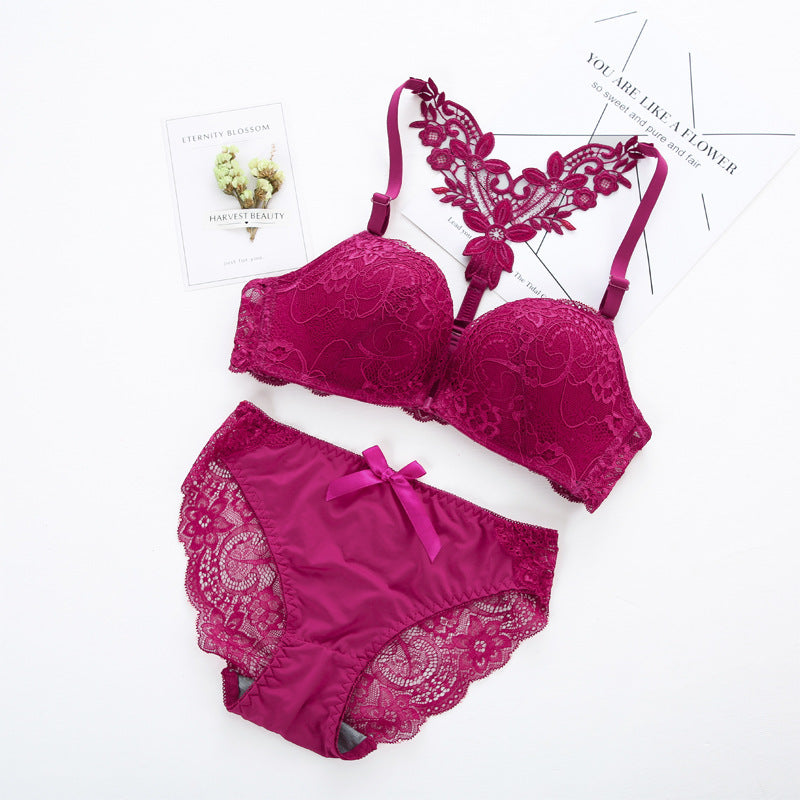 Chic front buckle beauty back underwear