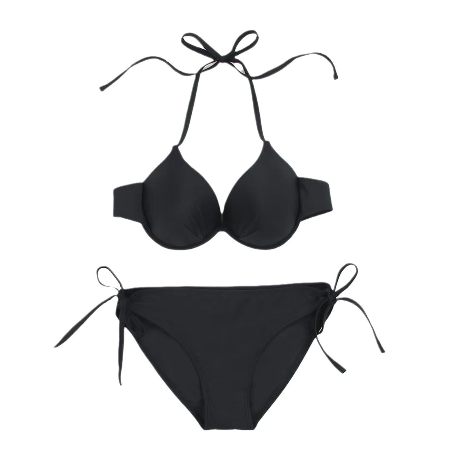 Romantic pink rose red bikinis with steel support