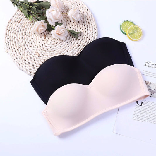 Gathered non-slip lingerie bras