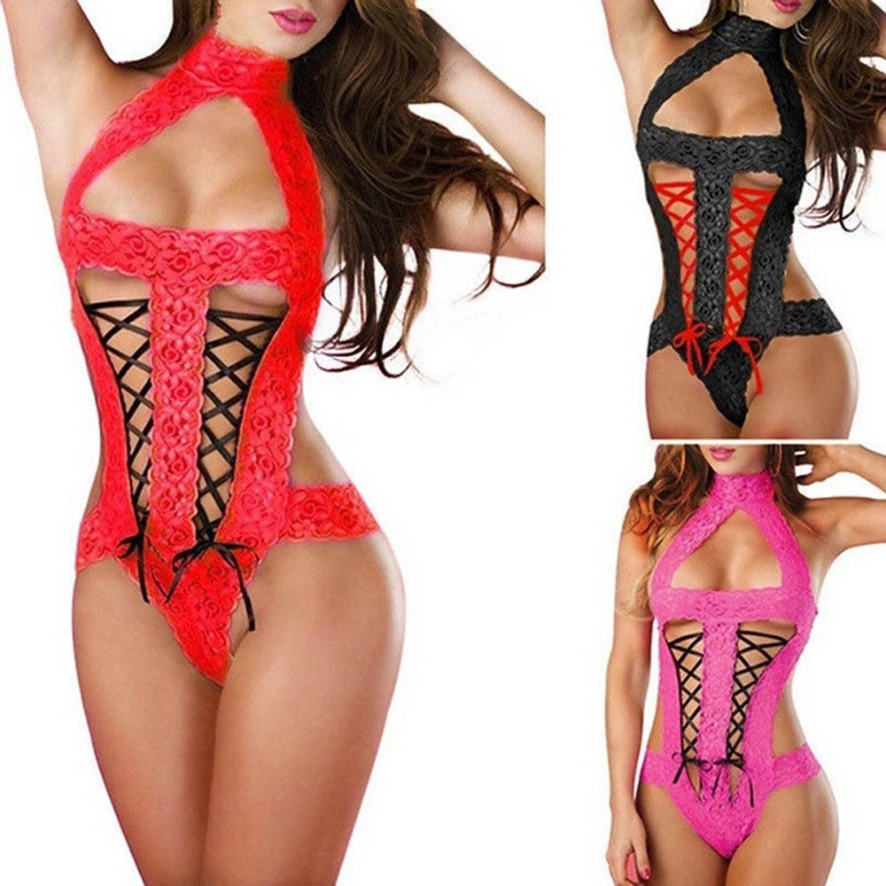 Lingerie bow lace sexy suits