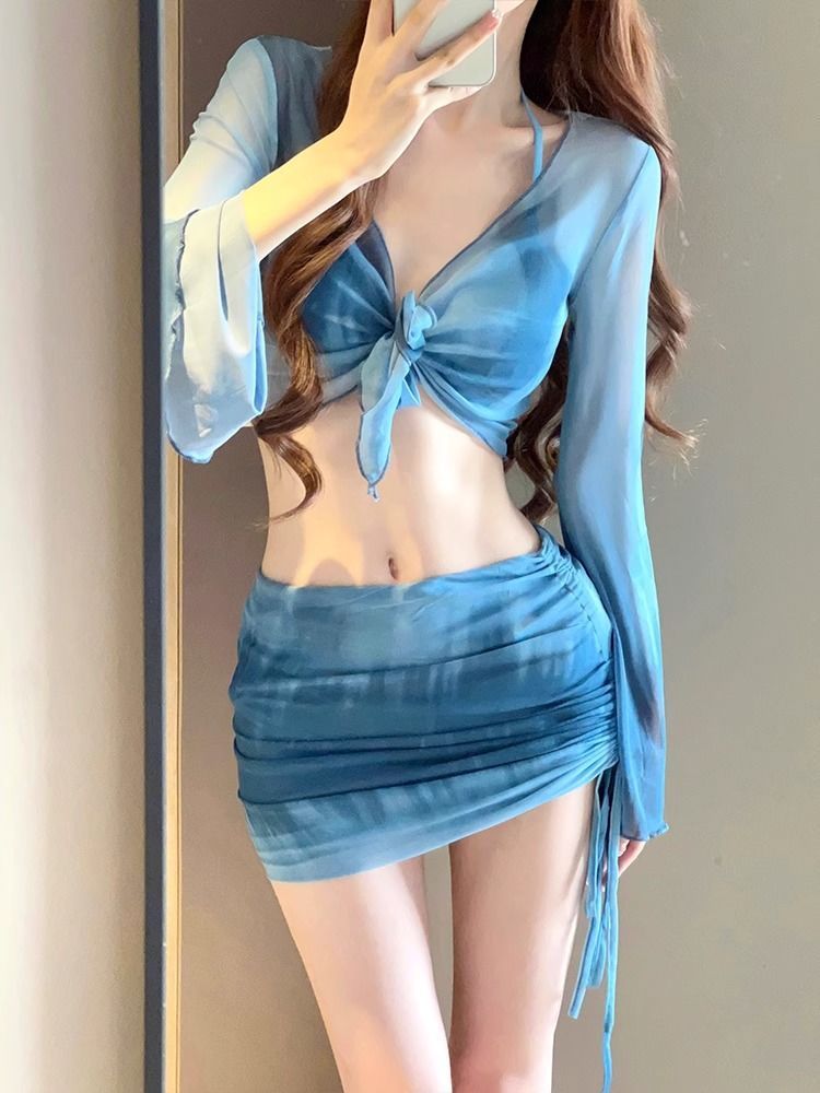 Seaside vacation four-piece bikini sets