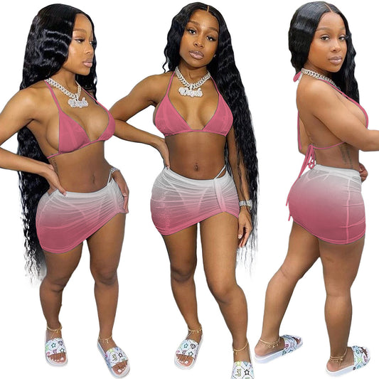 Fashion sexy summer gradient bikinis