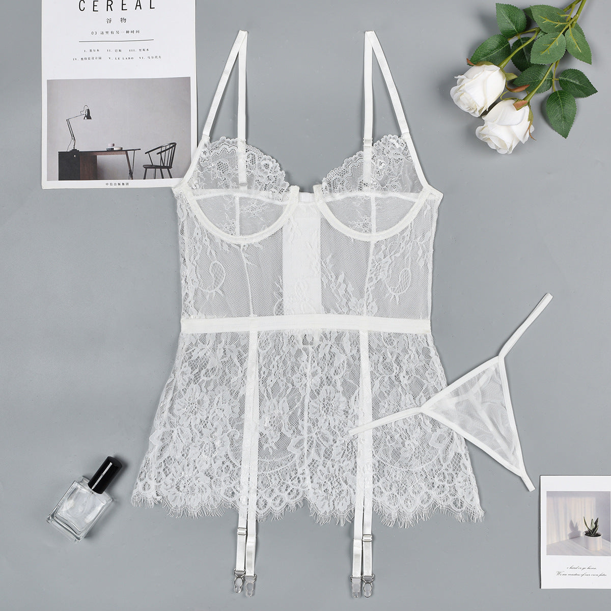 Thin lace see-through sexy lingerie