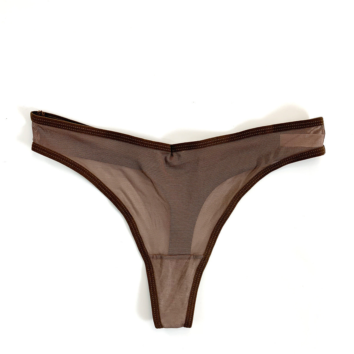 Sheer low-waist underwear with delicate design