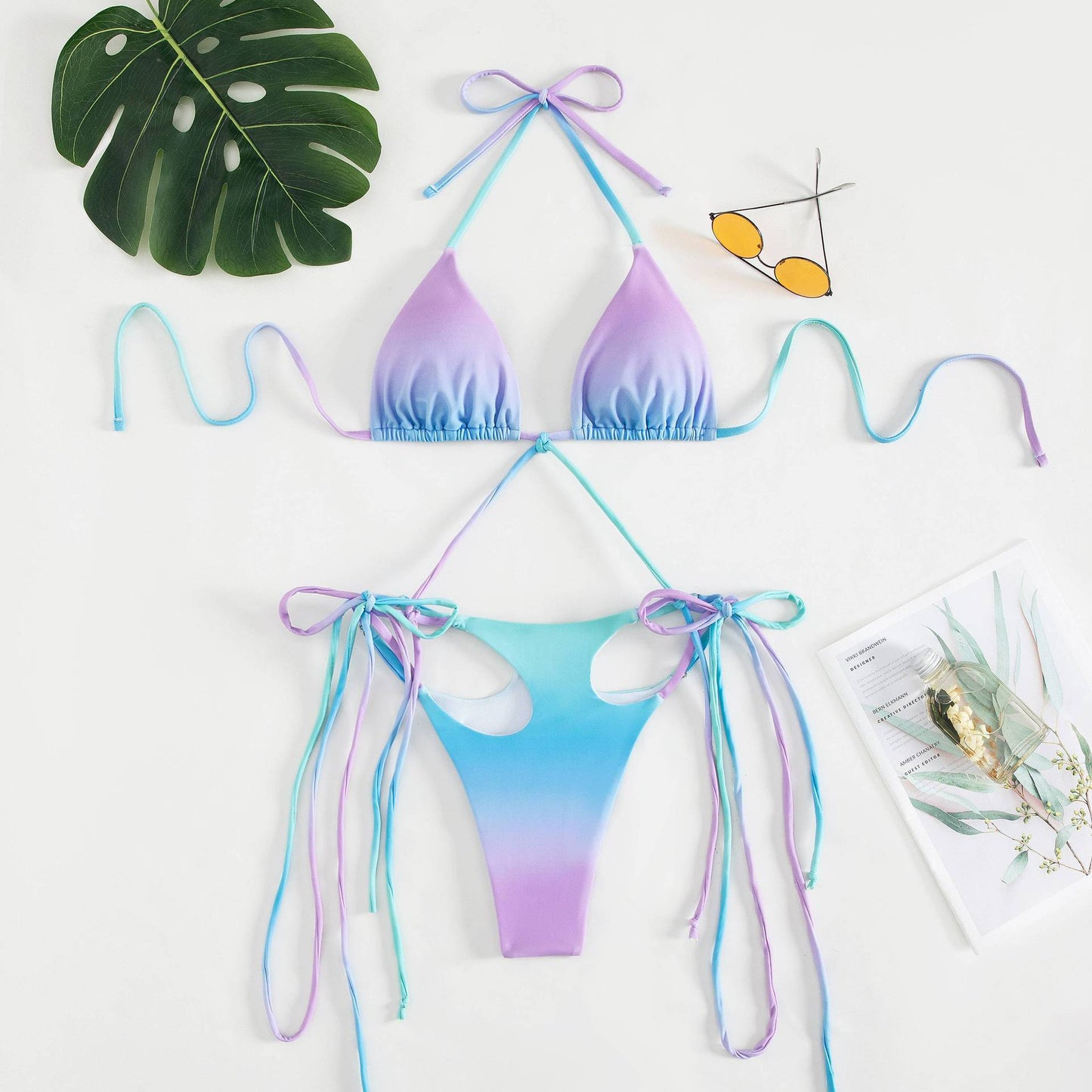Tassel high elastic split bikini sets