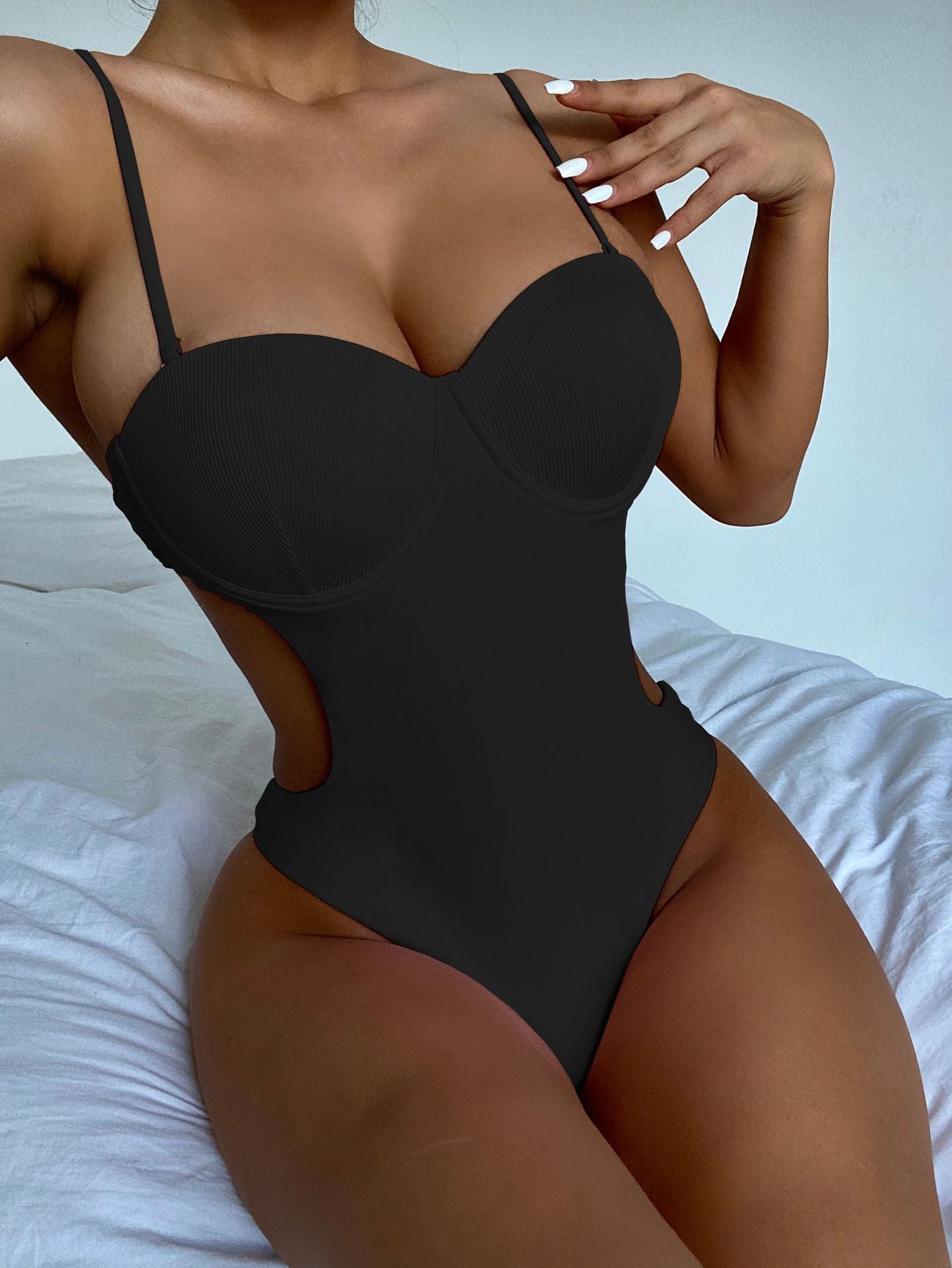 One-piece bikini allure