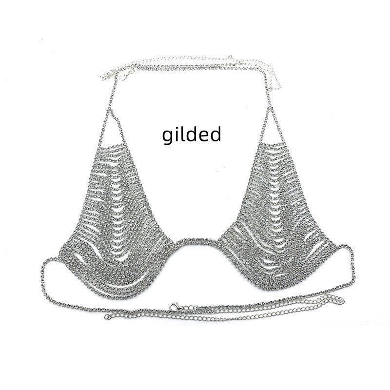 Tassel rhinestone lingerie body chains